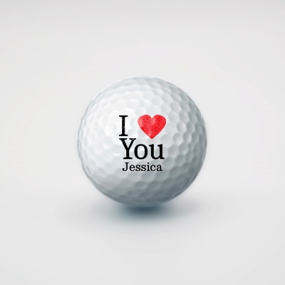 romatic valentines day golf balls