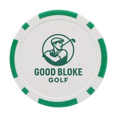 GOOD BLOKE GOLF Green Society Golf Ball Markers - Poker Chip Style (10 Pack)
