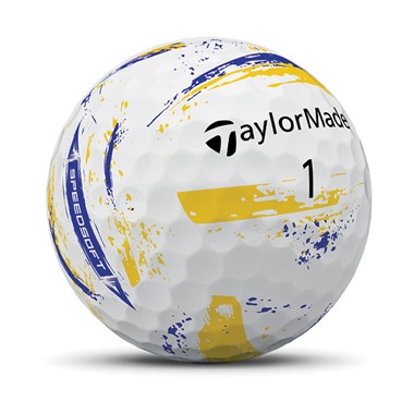 TaylorMade SpeedSoft Ink Yellow & Blue Golf Balls 2026