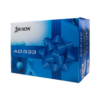 Srixon AD333 Pure White Balls with Christmas sleeve x 24 (two packs of 12)