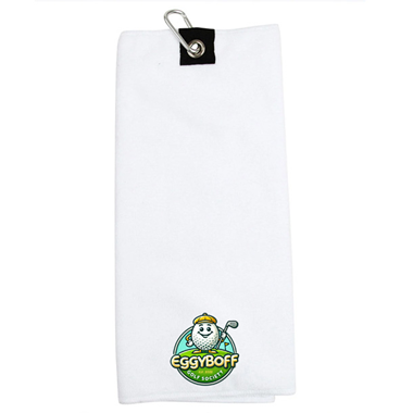 Eggy Boff Golf Society Branded Tri-Fold Golf Towel - Embroidered