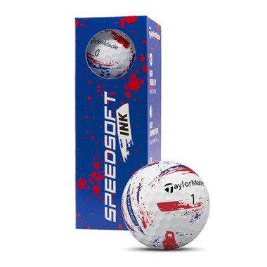 TaylorMade SpeedSoft Ink Red & Blue Golf Balls 2026