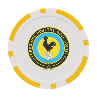 Yorkshire Poultry Golf Society Poker Chips Yellow (10 Pack)