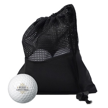 Traditional Merry Christmas Golf Ball