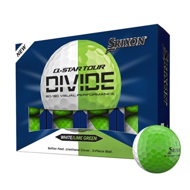 Srixon Q-Star Tour Divide White & Lime Green Golf Balls 2026