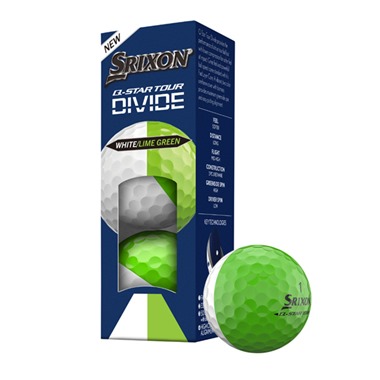 Srixon Q-Star Tour Divide White & Lime Green Golf Balls 2026