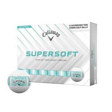 Callaway Supersoft Distressed Teal Stripe Golf Balls 2026