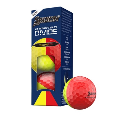 Srixon Q-Star Tour Divide Yellow & Red Golf Balls 2026