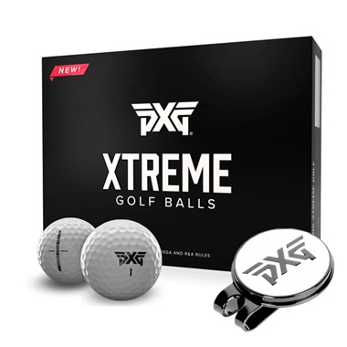 PXG Xtreme Golf balls & Magnetic Ball Marker with Cap Clip