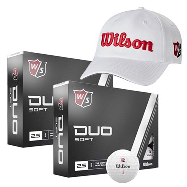 Wilson Duo Soft Golf Balls & Hat