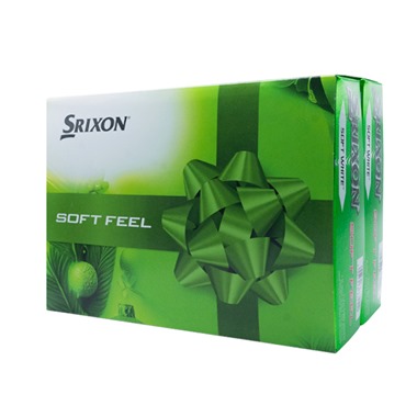 24 x Srixon Soft Feel White Balls with Christmas sleeve (two packs of 12)