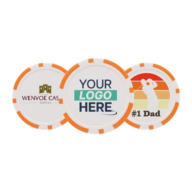 Personalised Golf Poker Chip | Orange