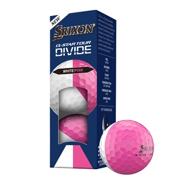 Srixon Q-Star Tour Divide White & Pink Golf Balls 2026