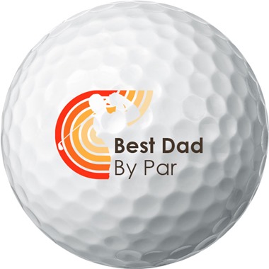 Best Dad by Par Sunburst Golf Balls