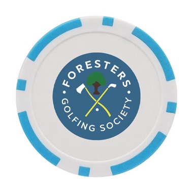 Foresters Golfing Society Poker Chips Light Blue (10 Pack)