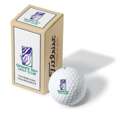 Titleist ProV1 or ProV1x Golf Ball – 2-Ball custom Sleeve