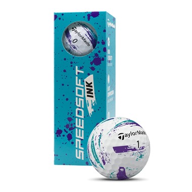 TaylorMade SpeedSoft Ink Teal & Purple Golf Balls 2026
