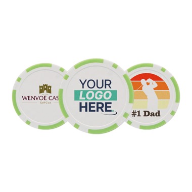 Personalised Golf Poker Chip | Light Green