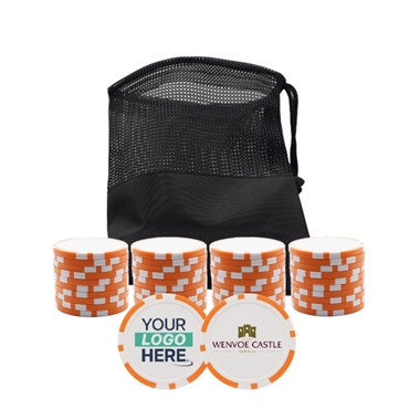 Personalised Golf Poker Chip | Orange