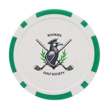 Rookies Golf Society Poker Chips Green (10 Pack)