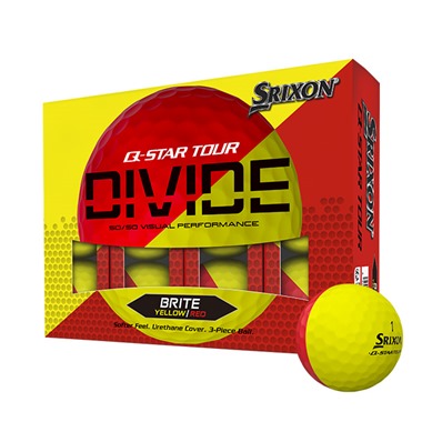 Srixon Q-Star Tour Divide Yellow & Red Golf Balls 2024