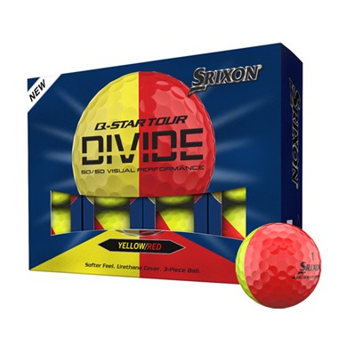 Srixon Q-Star Tour Divide Yellow & Red Golf Balls 2026