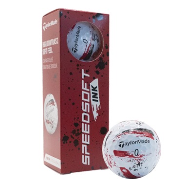 TaylorMade SpeedSoft Ink Red Golf Balls 2024