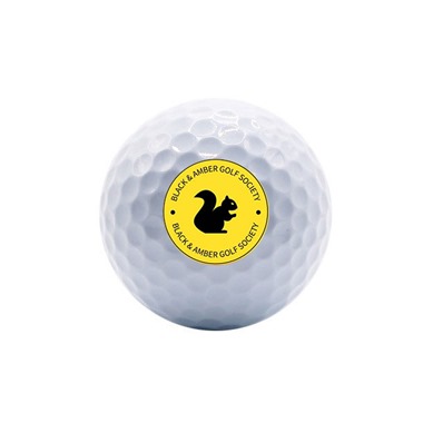 Black & Amber Golf Society Golf Balls - Pack of 12