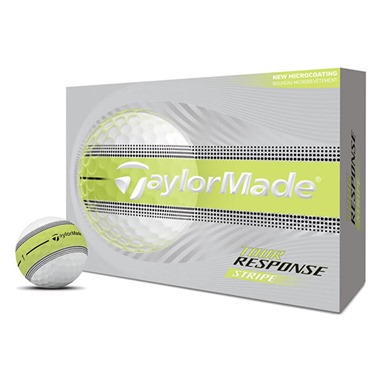 TaylorMade Tour Response Stripe Yellow Golf Balls 2026