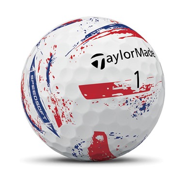 TaylorMade SpeedSoft Ink Red & Blue Golf Balls 2026