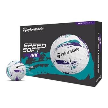 TaylorMade SpeedSoft Ink Teal & Purple Golf Balls 2026
