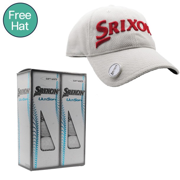 Srixon UltiSoft Golf Balls Gift Set Plus FREE Hat