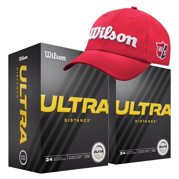Wilson Ultra Golf Balls & FREE Red Hat