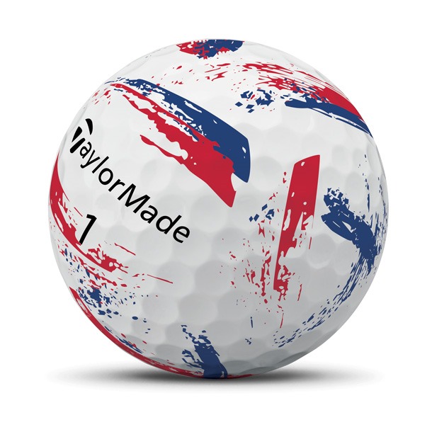 TaylorMade SpeedSoft Ink Red & Blue Golf Ball