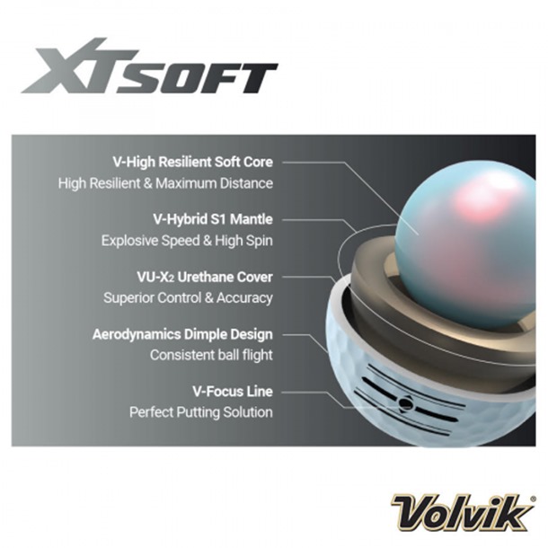 Volvik XT Soft - Green Golf Balls