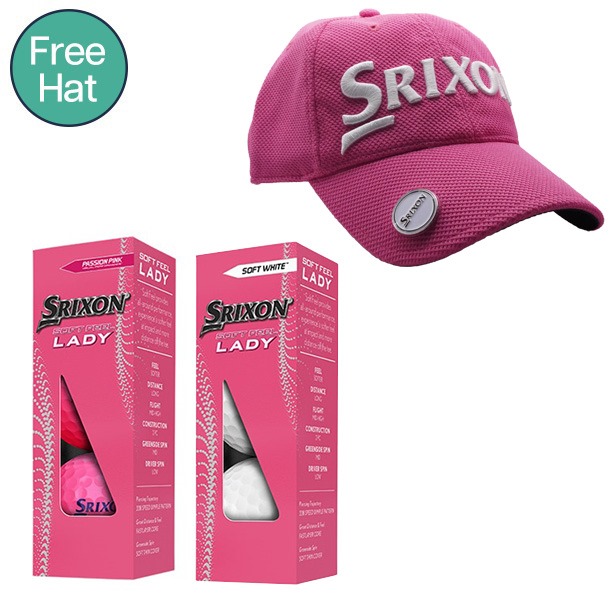 Women Srixon Pink & White Set with FREE Hat!