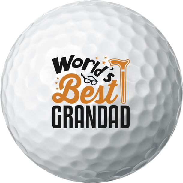 World's Best Grandad golf balls