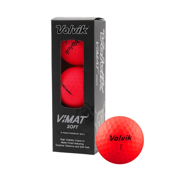 Volvik Vimat Soft Matte Red Golf Balls