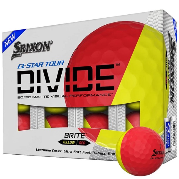 Srixon Q-Star Divide Yellow & Red Golf Balls