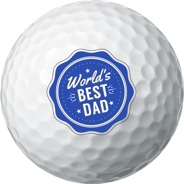 World's Best Dad golf balls