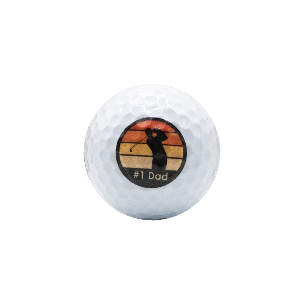 No. 1 Dad White Golf Ball