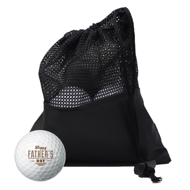 Bag of Father's Day golf balls