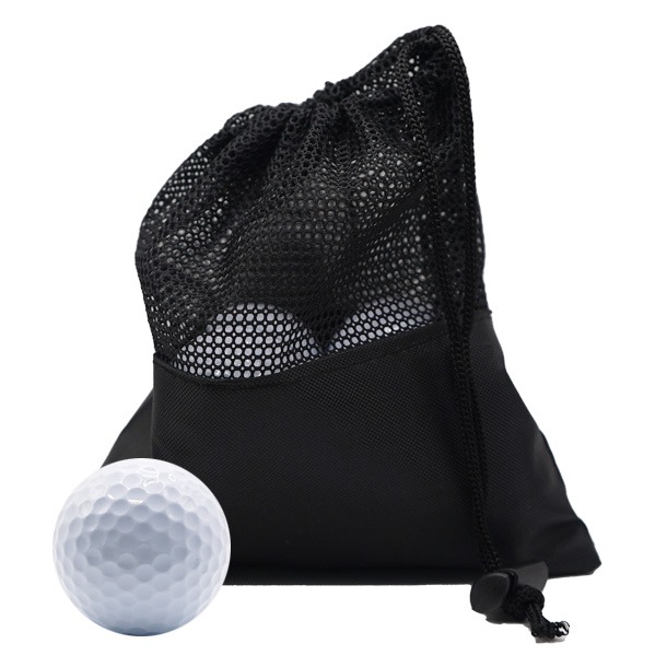 6 x Unbranded Blank Golf Balls (with Bag)