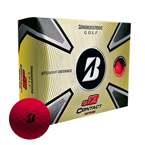 Bridgestone e12 Contact Matte Red Golf Balls 2023