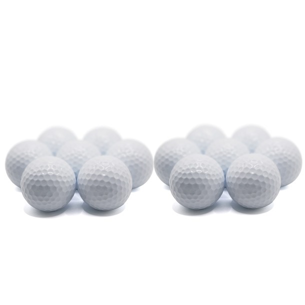 12 x Unbranded Blank Golf Balls (with Bag)