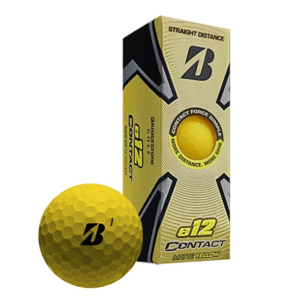 Bridgestone e12 Contact Matte Yellow Golf Balls 2023