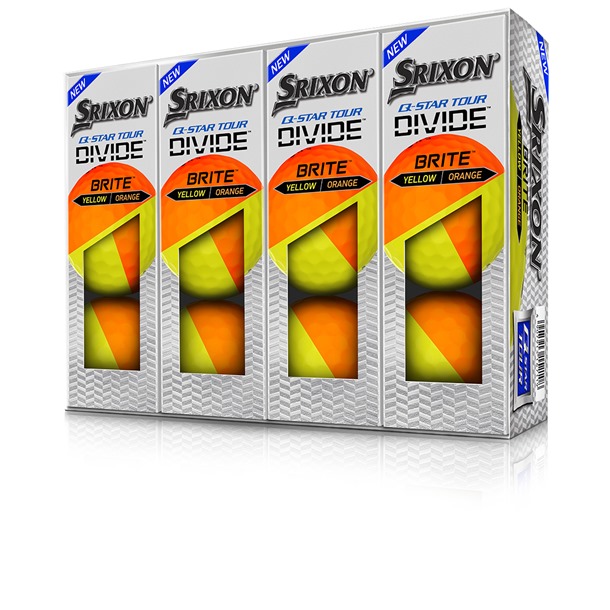 Srixon Q-Star Tour Divide Orange & Yellow Golf Balls