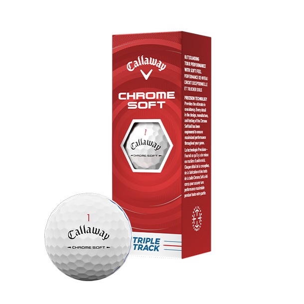 Callaway Chrome Soft Triple Track White Golf Balls 2026