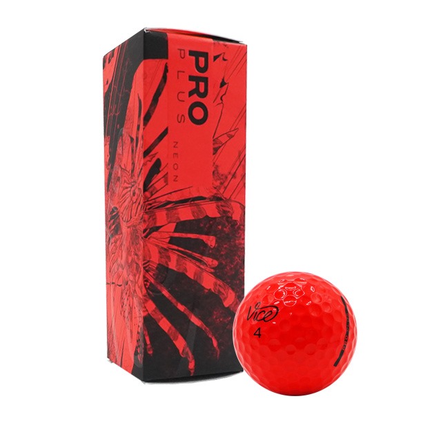 Vice Pro Plus Red Golf Balls