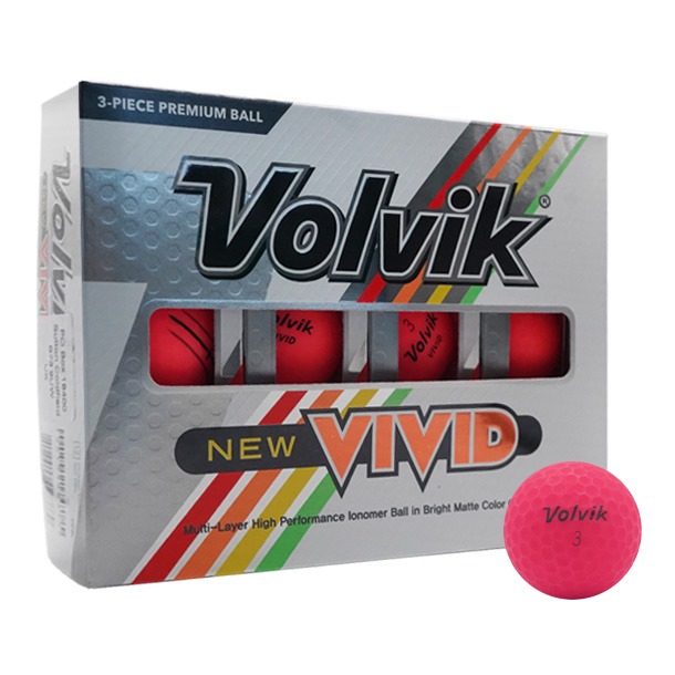 Volvik Vivid Focus Pink Golf Balls